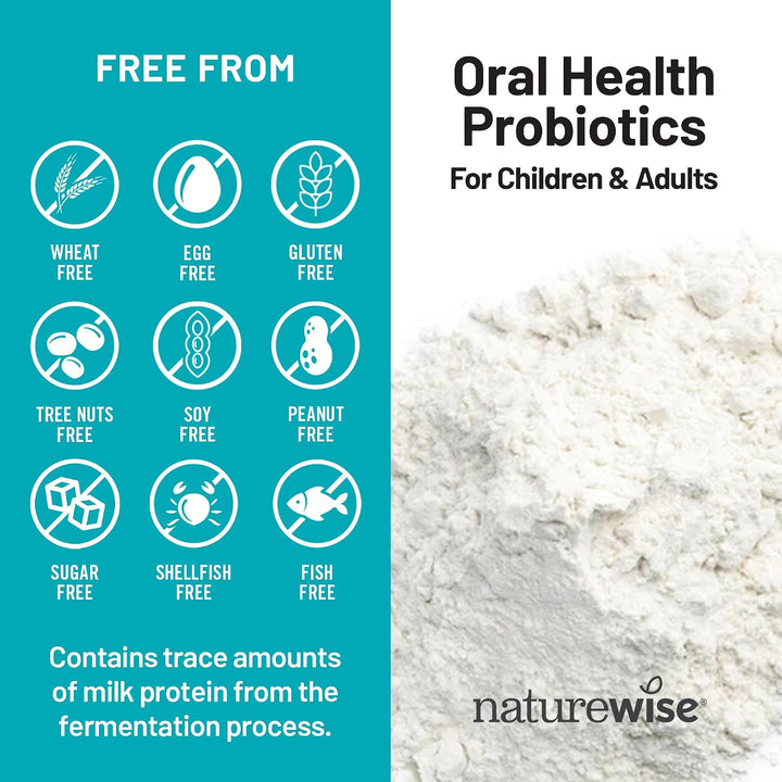 NatureWise Probióticos orales para boca, mal aliento masticables, s...