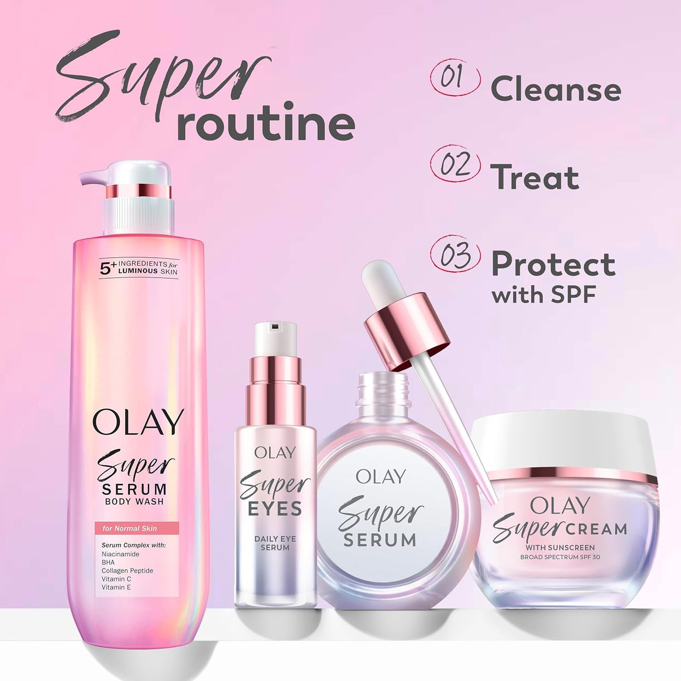 Olay Crema Súper con Protector Solar SPF 30, Tamaño de Prueba, Hidr...