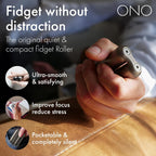 ONO Roller - Juguete antiestrés de mano para adultos | Ayuda a aliviar el estrés, la ansiedad, la tensión | Promueve la concentración, la claridad | Diseño compacto y portátil (titanio, tamaño junior