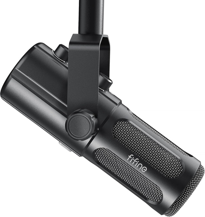 FIFINE Micrófono para podcast, micrófono dinámico vocal USB\/XLR pa...
