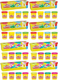 Play-Doh Paquete a Granel de 4 Colores Vibrantes, 32 Latas Coloridas de 3 Onzas de Compuesto de Modelado, Artes y Manualidades para Niños, Juguetes Preescolares para Niñas y Niños de 3+