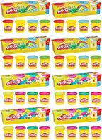 Play-Doh Paquete a Granel de 4 Colores Vibrantes, 32 Latas Coloridas de 3 Onzas de Compuesto de Modelado, Artes y Manualidades para Niños, Juguetes Preescolares para Niñas y Niños de 3+