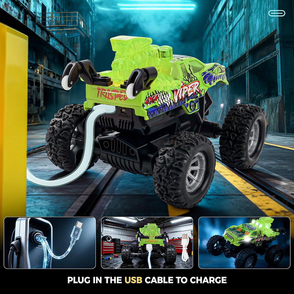BEZGAR Juguetes Monster Truck 1:16 y 1:64