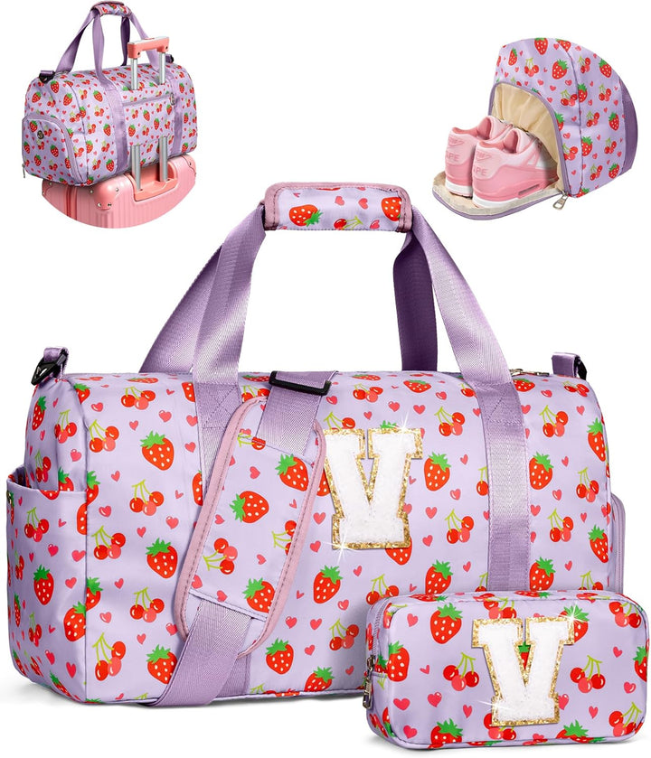 Elilier Regalos para niñas, bolsa de lona inicial para niños, linda...