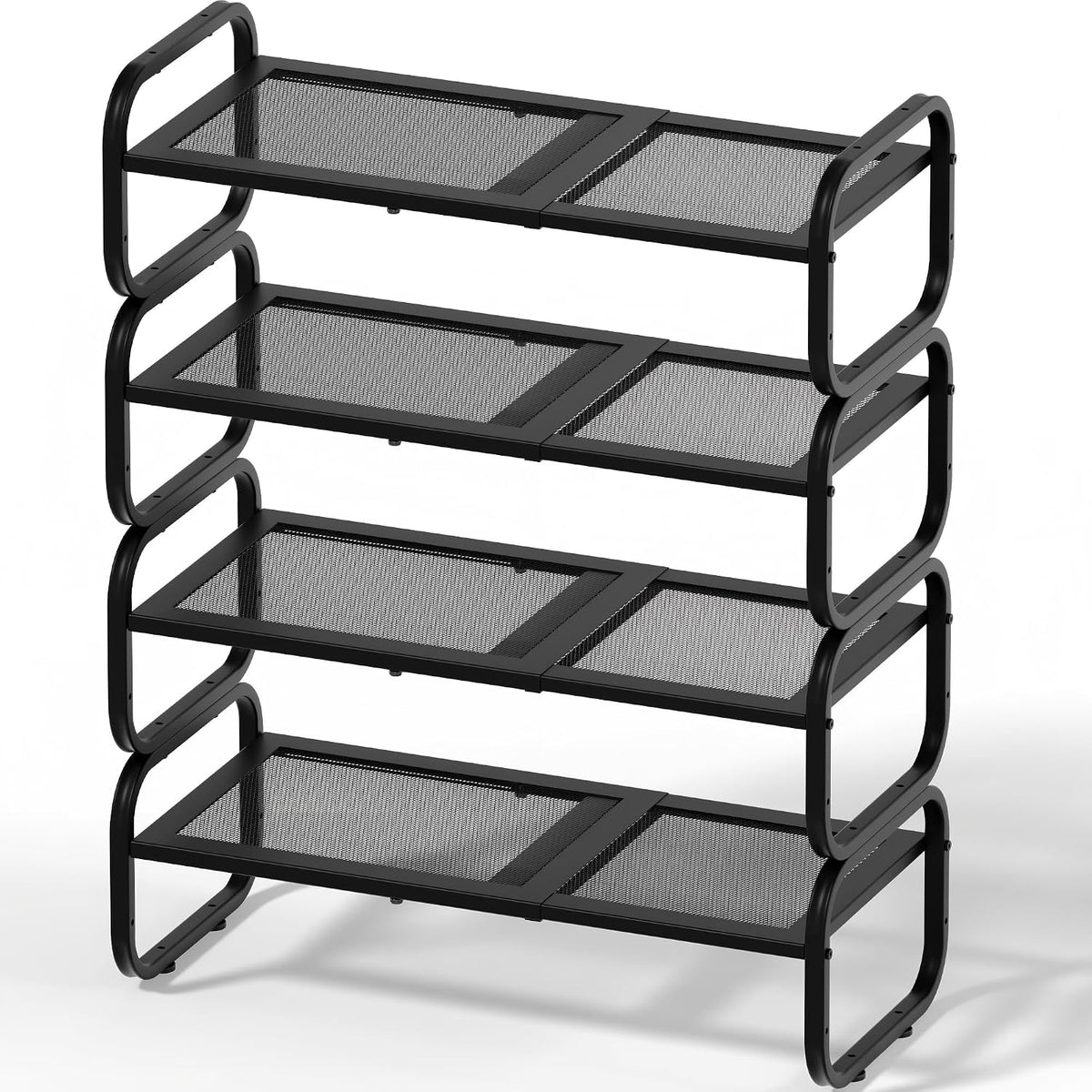 Zapatero de 4 niveles - Organizador de zapatos expandible para