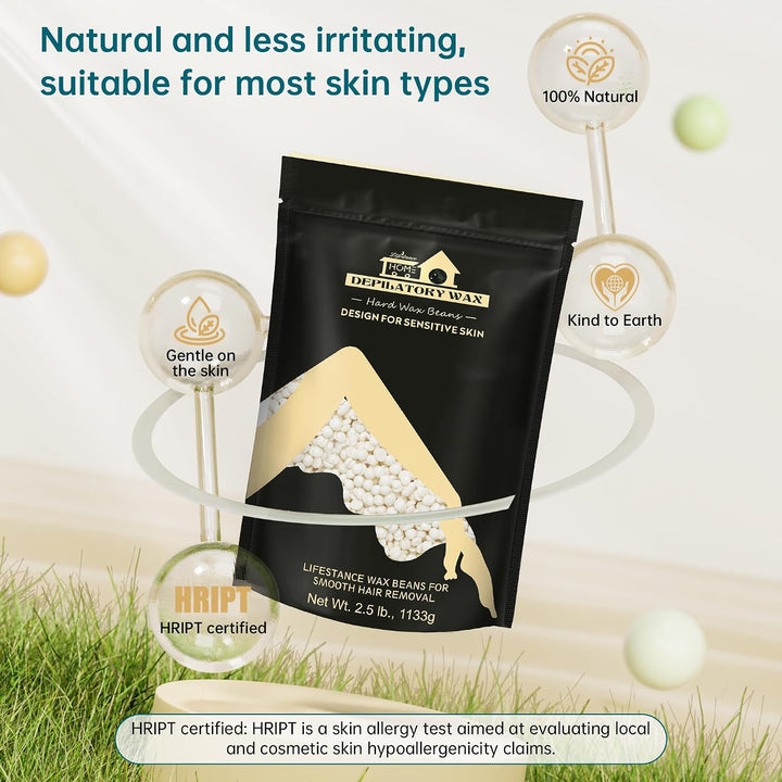 Lifestance Kit de cuentas de cera de 2.5 libras, granos de cera dur...