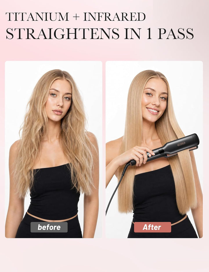 OHUP Plancha de pelo para todo tipo de cabello, resultados rápidos...