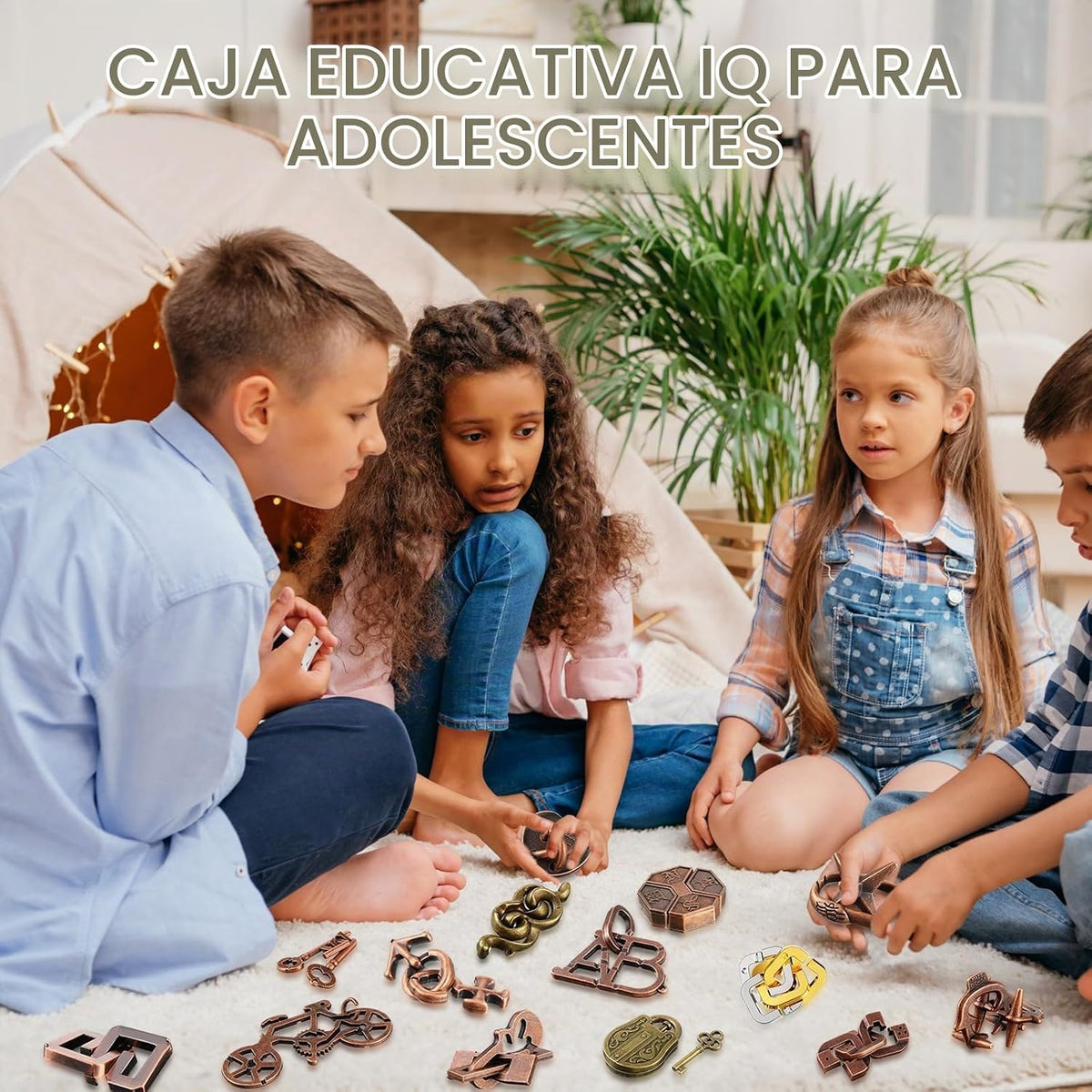 24 Piezas Rompecabezas Metálicos Tipo Enigma para Adultos, Puzzles Mágicos Muy Difíciles, Juegos Mentales de Alta Dificultad, Prueba de IQ y Lógica, Juego de Desenredo para Desafío Mental (Clásico)