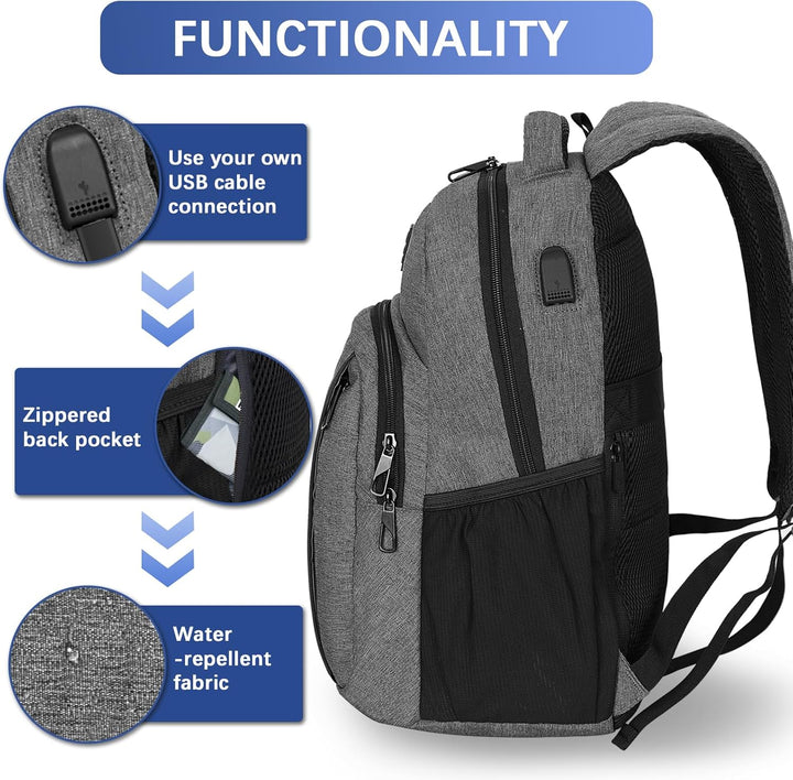 LARIPOP Mochila para laptop de viaje, de 15.6 pulgadas, mochila par...