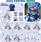 Aikmi Robot Toys para niños de 4 a 12 años, robot RC con proyector de luz nocturna, gesto