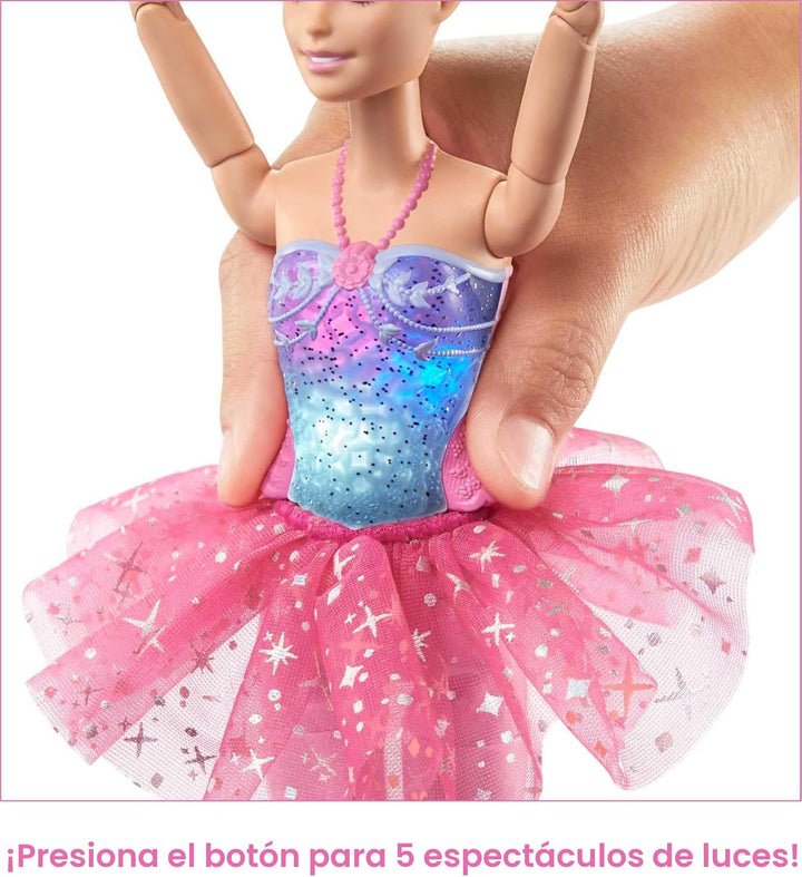 Muñeca Barbie Dreamtopia Twinkle Lights Ballerina con cabello rubio...