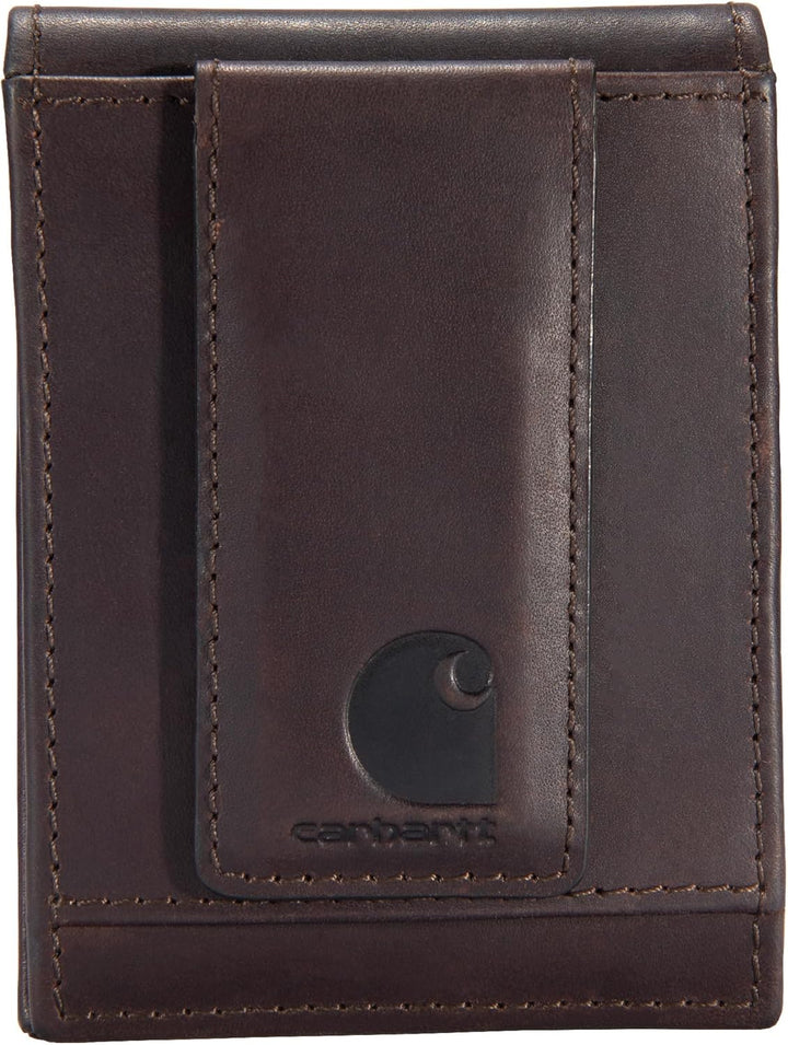 Carhartt Carteras duraderas de cuero marrón aceitado para hombre, d...