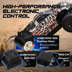Coche RC sin escobillas 1/10 para adultos, 4WD, máximo 50+ mph