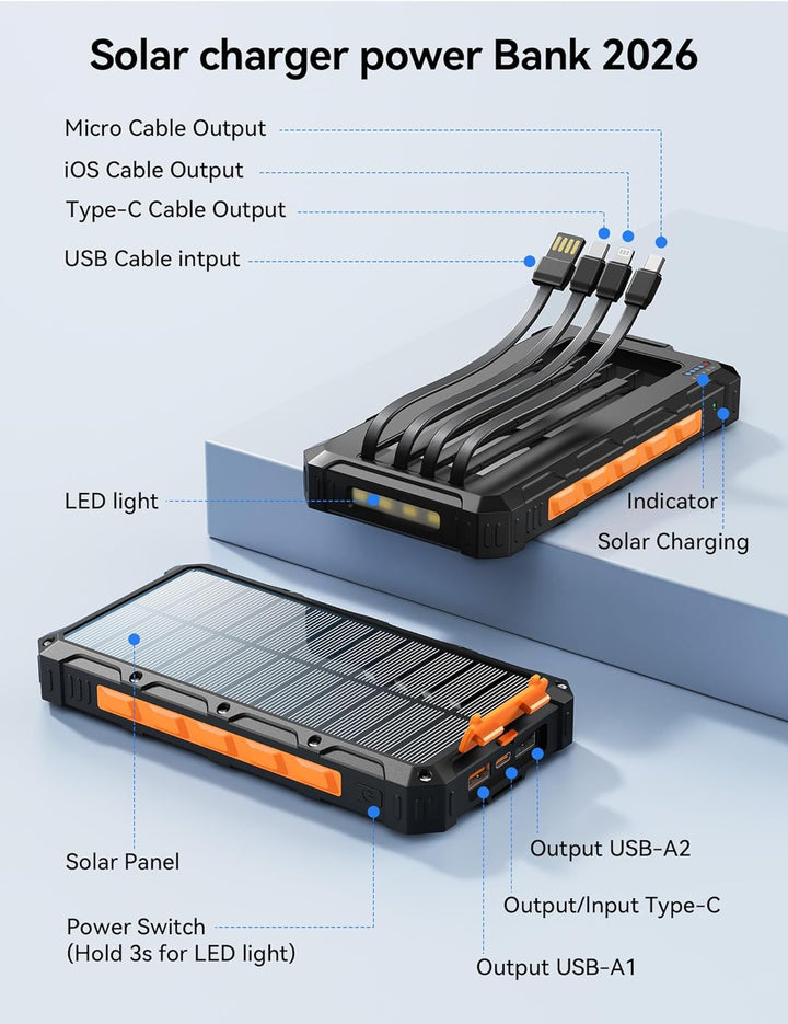 Cargador solar-banco de energía \u2013 Cargador de batería solar de...