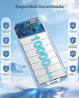 AsperX Paquete de 2 cargadores portátiles de 10000 mAh con cables i...