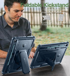 Dexnor Funda para Samsung Galaxy Tab S6 Lite de 10.4 pulgadas 2024/2022/2020, [protector de pantalla y soporte integrados] con soporte para bolígrafo, resistente a prueba de golpes, funda protectora de cuerpo completo para Tab S6 Lite (azul)