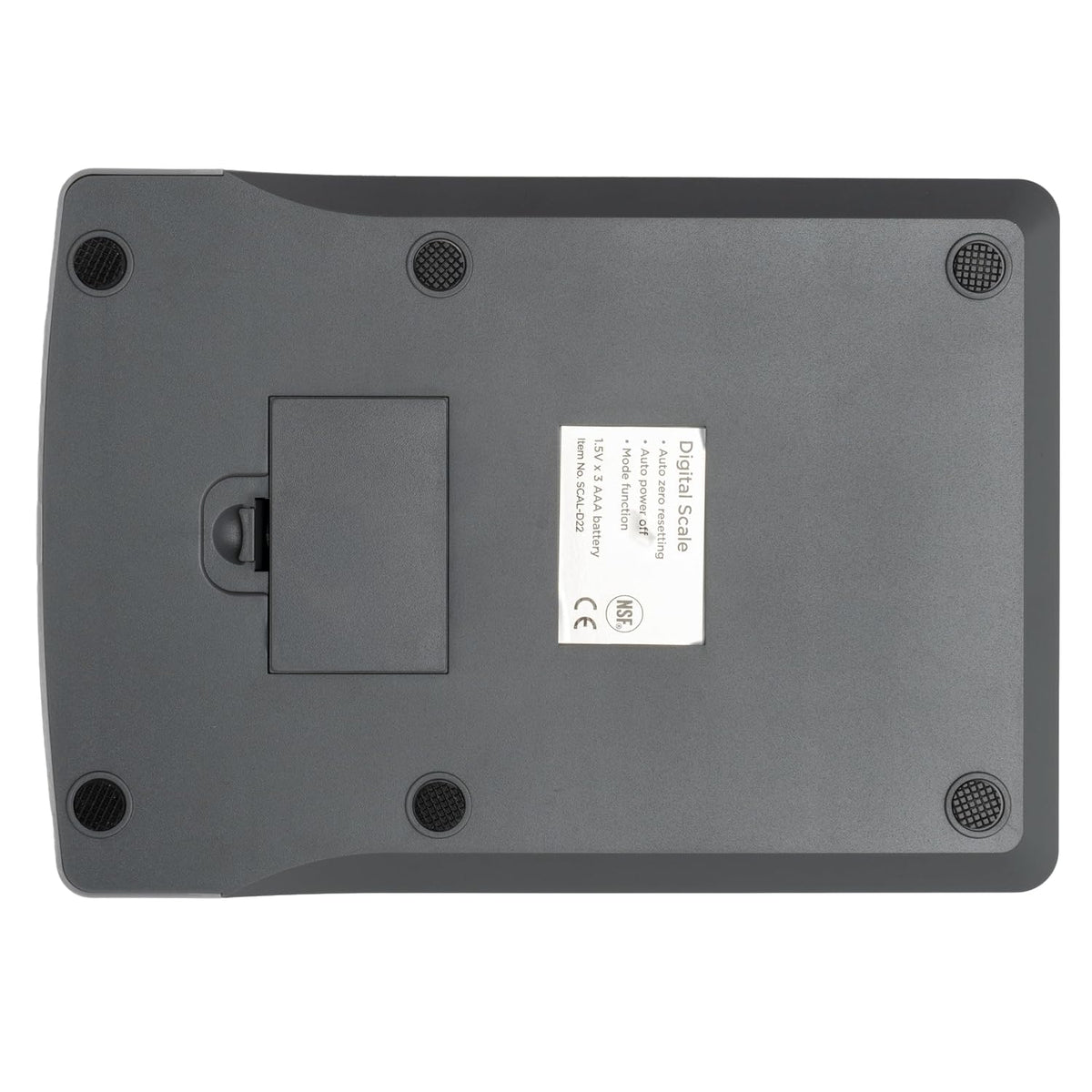 Winco Báscula digital transparente para porciones de 6 1/2"