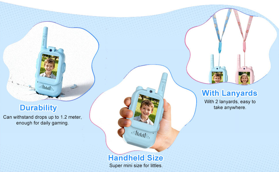 Walkie Talkies de video para niños con pantalla de