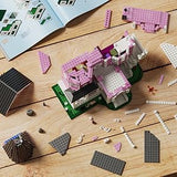 Juego de construcción de casa de palacio rosa con luces