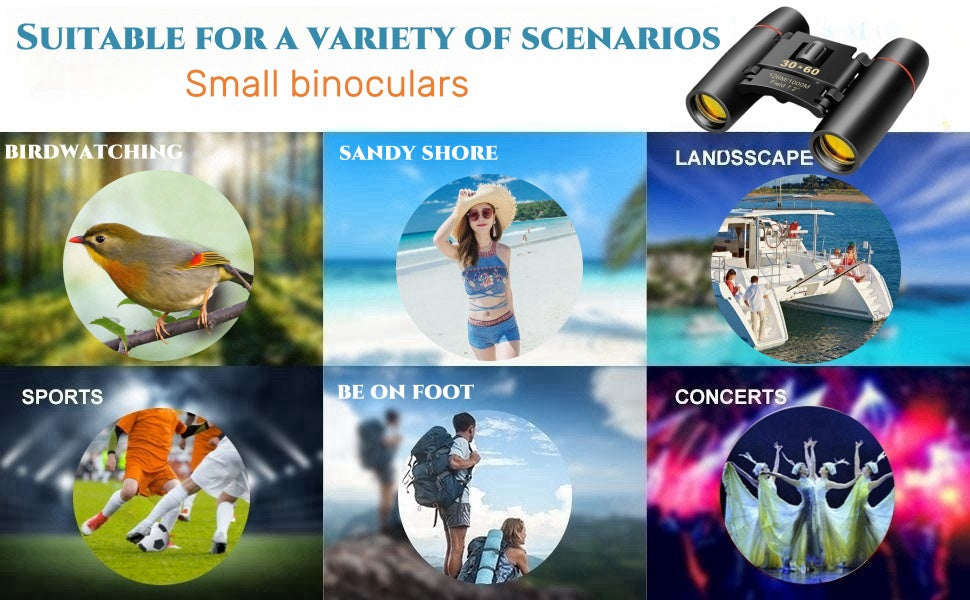 Binoculares compactos para adultos y niños binoculares HD