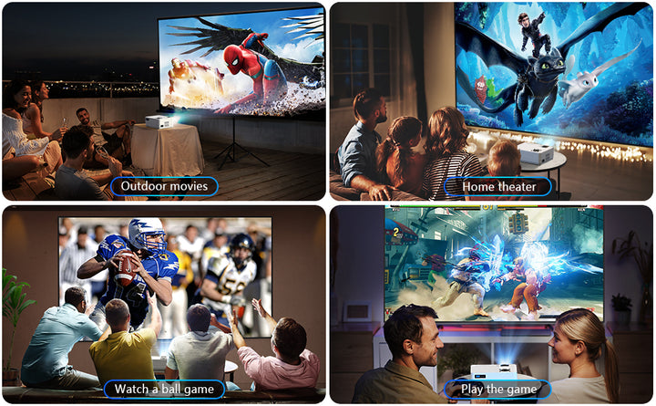 Proyector Native 1080P con WiFi y Bluetooth bidireccional