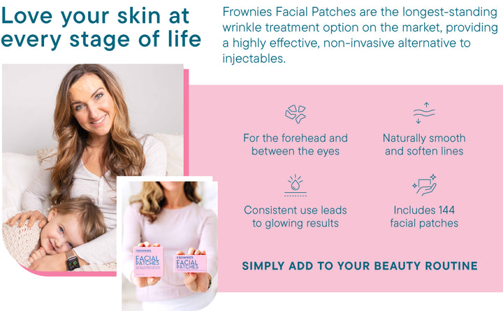 Parches faciales para la frente y el espacio entre los