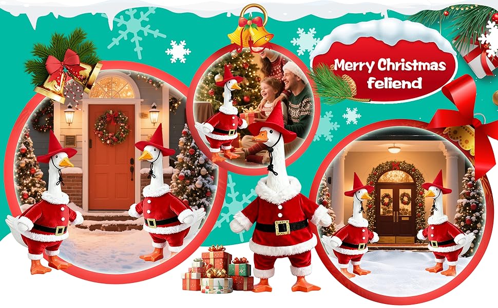 feliend Disfraz oficial de Gaggleville Jolly Santa Goose