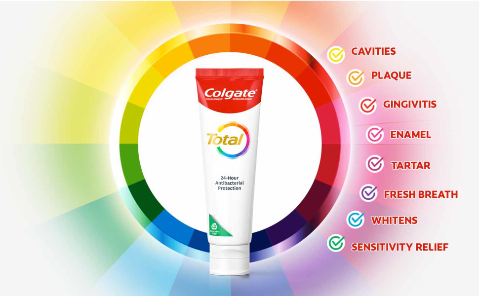 Colgate Total Whitening Pasta de dientes 51 oz paquete de