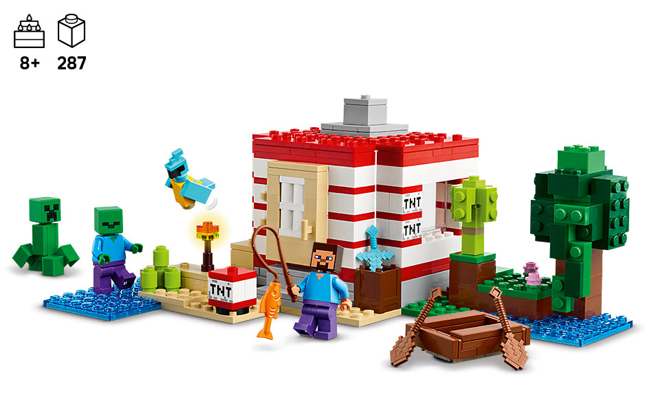 LEGO - Juguete de Minecraft de la casa de TNT en la jungla