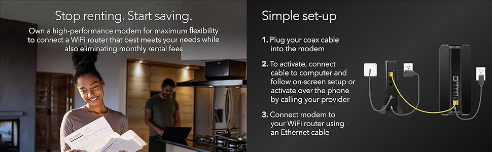 NETGEAR Nighthawk DOCSIS 31 Cable módem de división