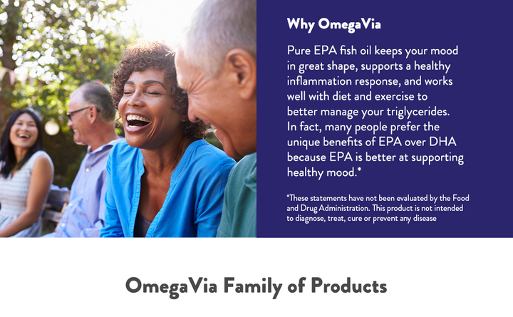 OmegaVia Aceite de pescado EPA 500 Omega-3 120 cápsulas