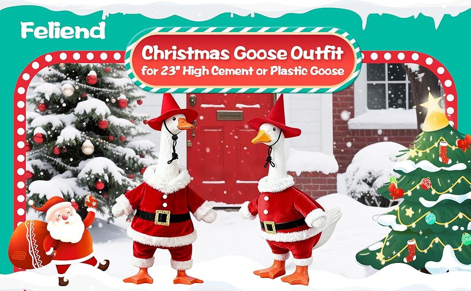 feliend Disfraz oficial de Gaggleville Jolly Santa Goose