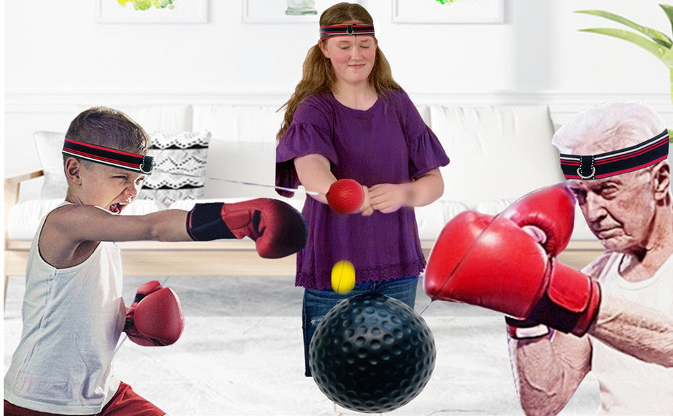 KANGHUANG Reflex Balls - Juego de diadema de boxeo para