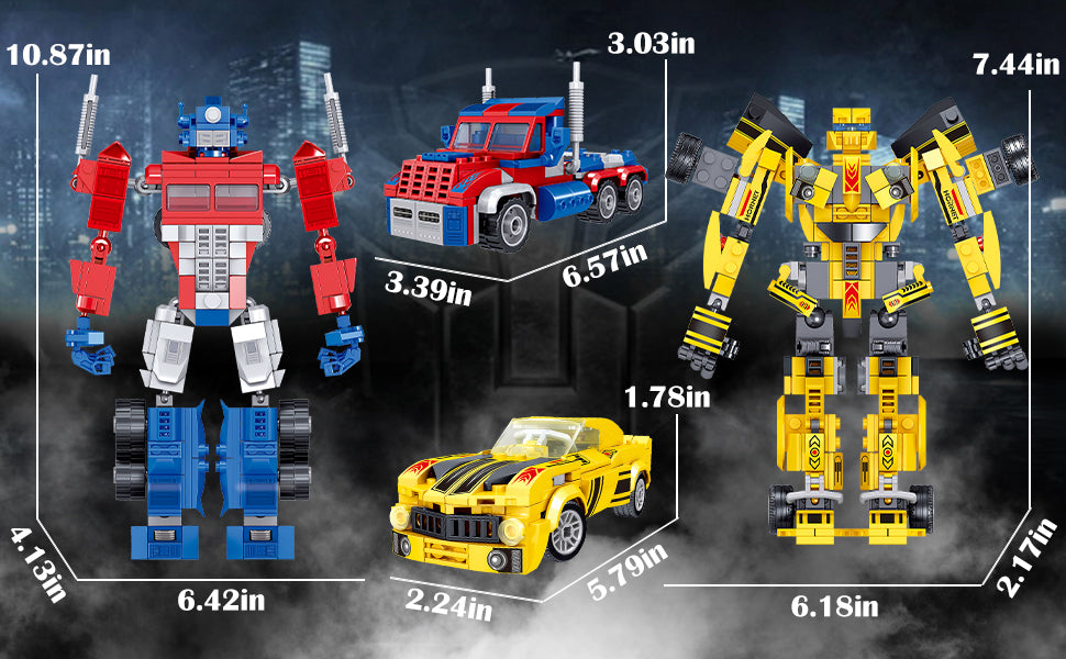 HIGH GODO Juego de construcción transformable robot de