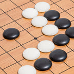 Juego de Go plegable de 19 x 19 con tablero de bambú y tazones y piezas de imitación de jade