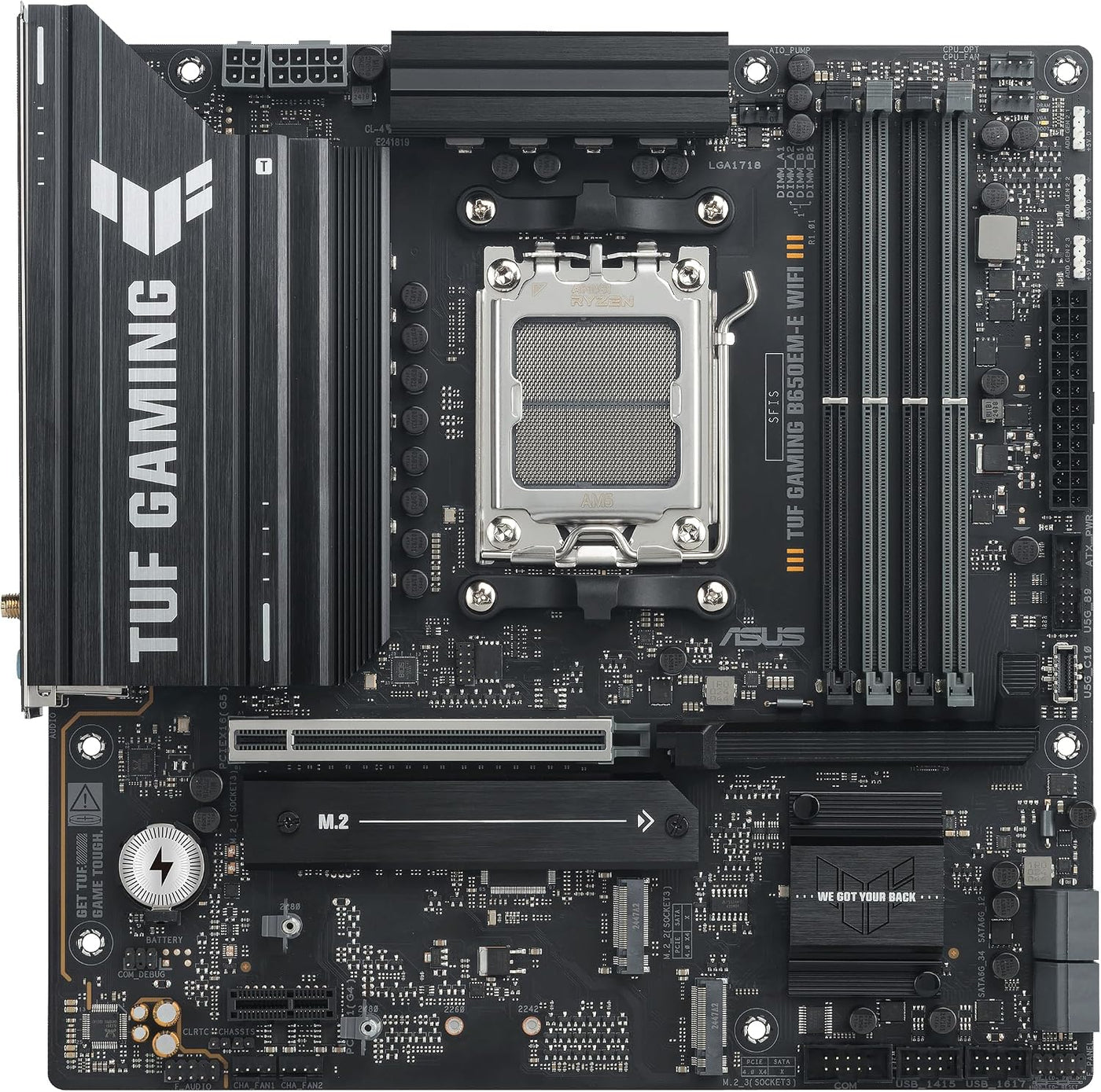 ASUS TUF Gaming B650EM-E WiFi AMD mATX Placa base, 8+2+1 etapas de...