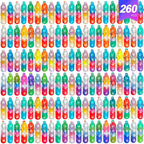 260 PCS Llaveros Pop a Granel Recuerdos de Fiesta, Juguetes Fidget para Niños a Granel Mini Llaveros Pop Juguetes Sensoriales Rellenos de Calcetines Navideños Piñata Premios de Cumpleaños Aula Paquete