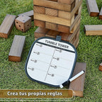 ApudArmis 60 piezas gigante Tumble, juego de madera de pino apilado al aire libre 3.2 pies