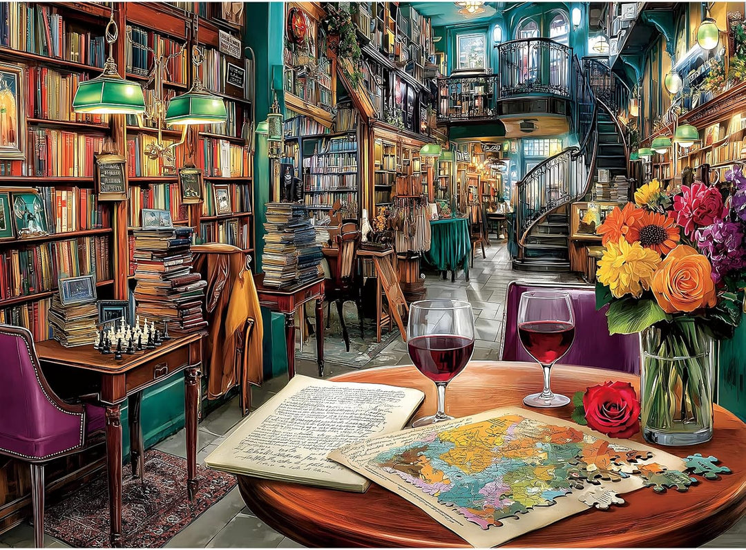 ZHISEOYI 500 Piece Puzzle for Adults Valentines Day Wine