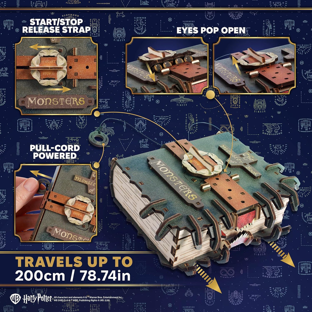 UGEARS Harry Potter El libro de monstruos - Rompecabezas de madera 3D para adultos, kits de modelo mecánico de madera para adultos para construir, kit de manualidades de construcción de bricolaje