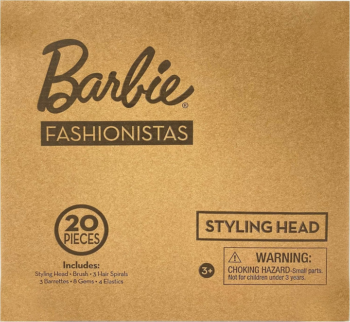 Barbie Just Play - Cabezal de peinado de 8 pulgadas, rubio, 20 piez...