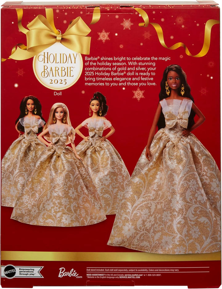 Barbie Signature 2025 - Muñeca de moda de pelo negro con vestido pl...