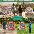 Juego de Lanzamiento de Bolsa de Frijol para Niños - Tablero Cornhole para Exterior, Juguetes para Totttos - Actividades de Fiesta, Carnaval, Exterior, Patio, Jardín, Playa, Césped, Juegos para Niños, Niñas, Edad 3 4 5 6 7 8 Años, Regalos de Cumpleaños