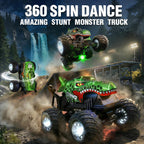 BEZGAR 1:20 Monster Truck Toys, 360 ° Stunt RC Cars con música y luz