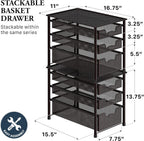 Simple Houseware - cajón organizador apilable de 3 niveles, color bronce