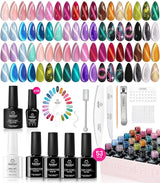 Beetles - Juego de esmaltes de uñas de gel de ojo de gato, 36 color...