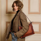 Iswee Bolsos cruzados de cuero para mujer, bolso de hombro mediano Hobo de piel auténtica, carteras y bolsos