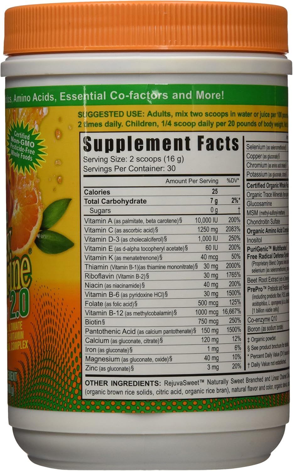 Youngevity Beyond Tangy Tangerine 2.0 Citrus Peach Fusion Complejo...