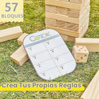 GOROCK Juego de torre gigante de volteo, juego de apilamiento de bloques de