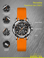 Invicta Speedway 2.008 in Reloj de cuarzo de silicona para hombre